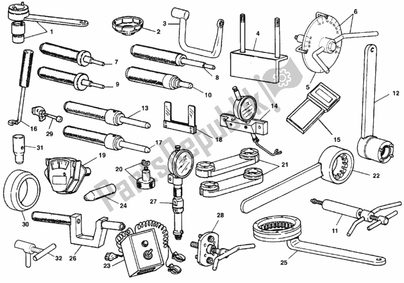 Toutes les pièces pour le Outils De Service D'atelier, Moteur du Ducati Superbike 748 SPS 1998